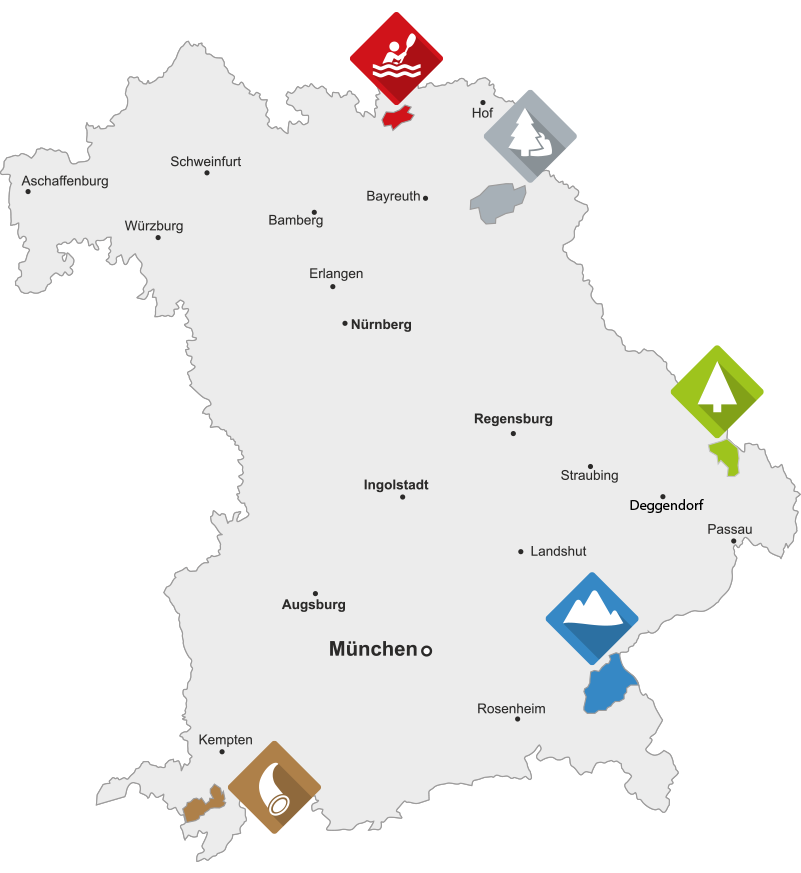 Payernkarte mit Icons